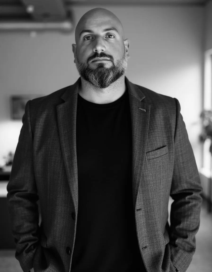 Professional portrait of the author